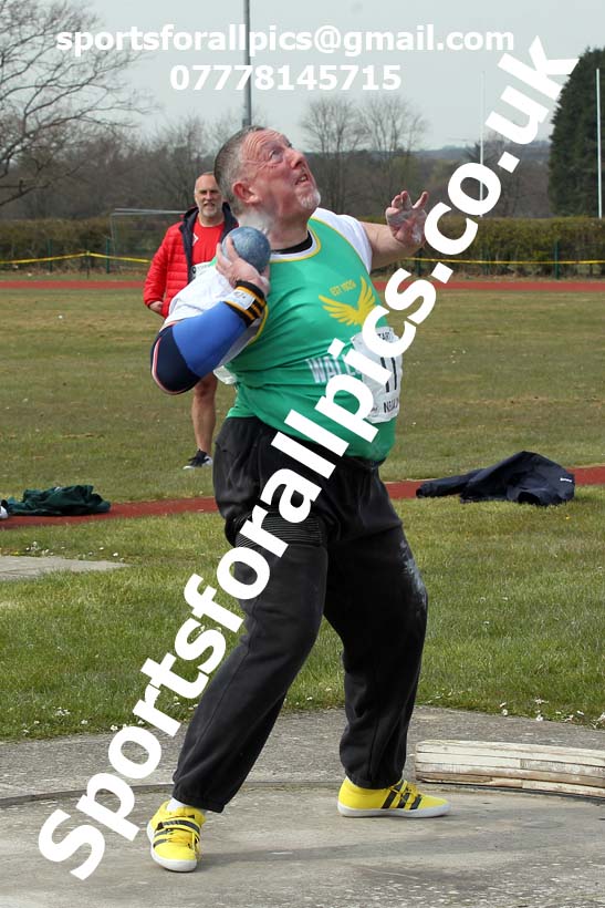 Shot putt, 2021 NECAA Open Graded Meeting, Morpeth. Photo: David T. Hewitson/Sports for All Pics